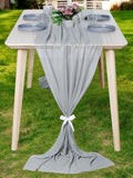 MDS 25 Pack 10ft Chiffon Table Runner 29 x 120 Inches Sheer Wedding Runner by MDS
