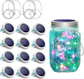 SunKite Solar Mason Jar Lights, 12 Pack 30 LED Waterproof Fairy Firefly Jar by SunKite