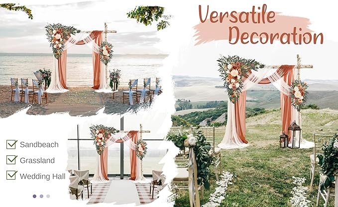 Wedding Arch Flowers with Drapes Kit - Image 6