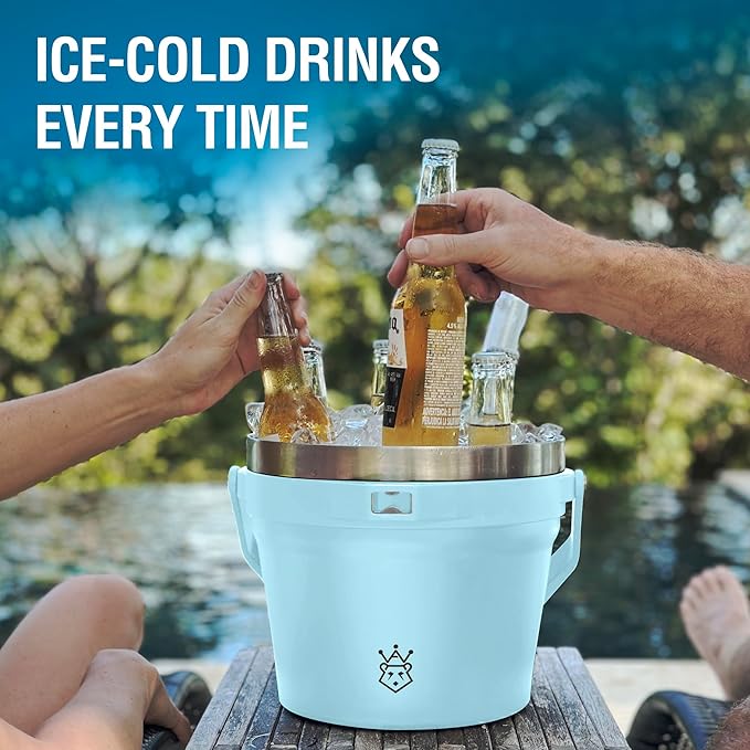 Insulated Ice Bucket with Lid & Scoop-XL Double-Walled, bar Essentials - Image 7