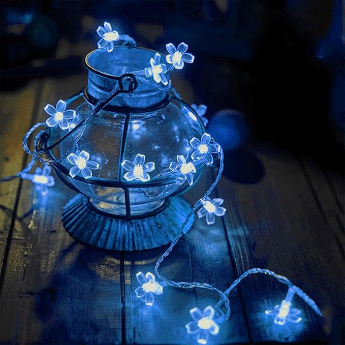 100 LED Light Up Flowers String Lights - Image 3