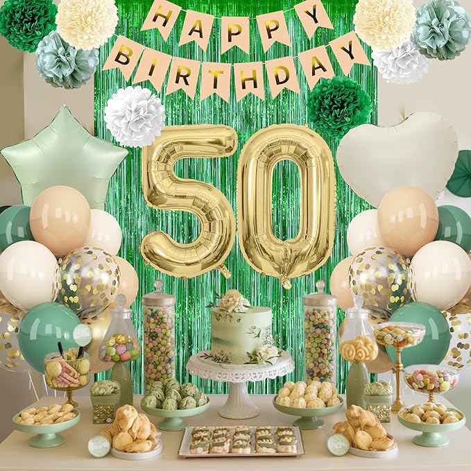 Sage Green 50th Birthday Decorations - Image 2