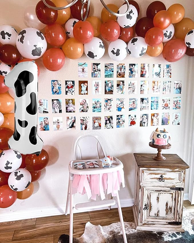 Cow Print Number 1 Balloon 40 inch, Number 1 Birthday Balloon - Image 6