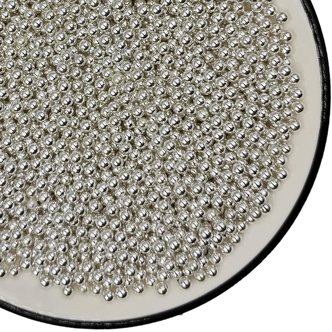 Silver Pearl Sugar Sprinkles 3.9 oz, 4mm Candy Pearls Ideal by Clonynix
