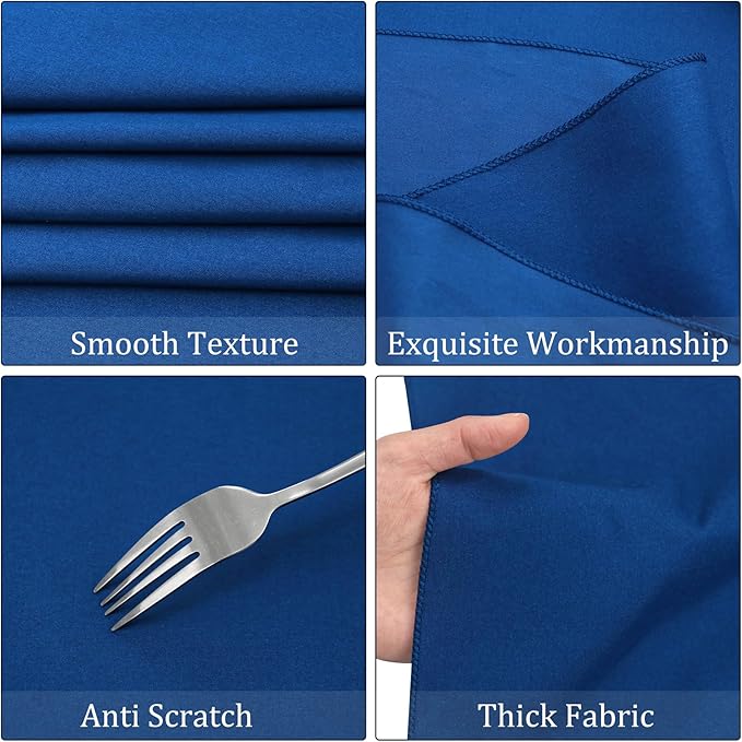 8 Pack Premium Round Tablecloth 108 Inch Round Table Covers Bulk Washable - Image 3