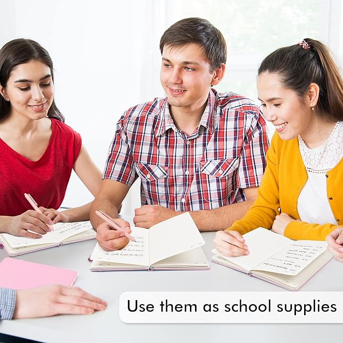 feela 5 Pack Notebooks Journals Bulk, Hardcover Notebook Classic Ruled Lined - Image 5