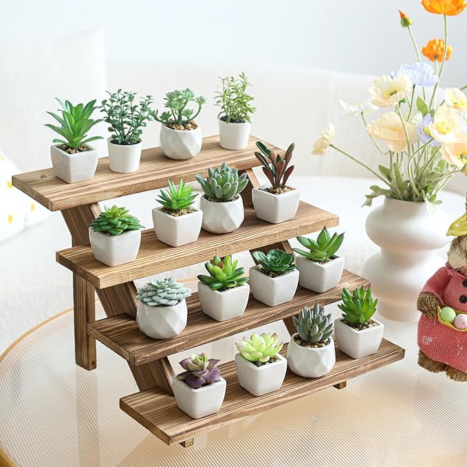 SwallowLiving Wooden Rustic Cupcake Stand - Image 3