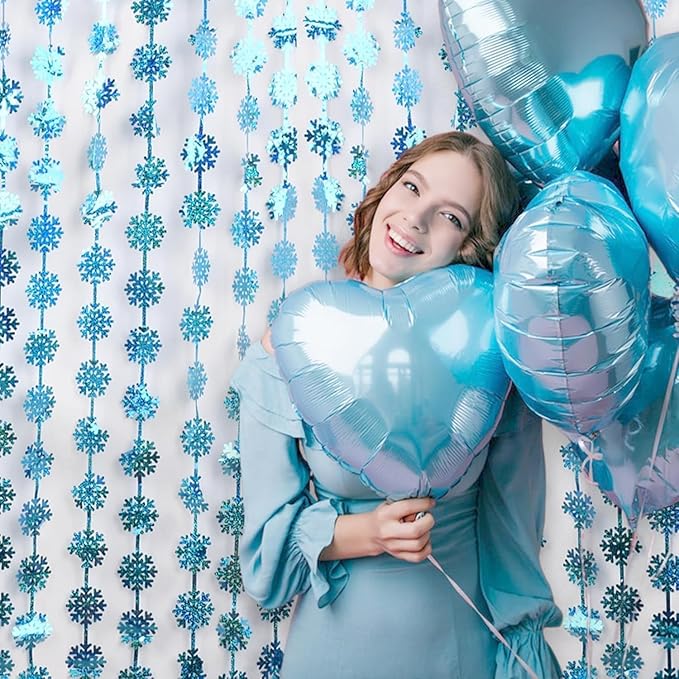 BRAVESHINE Blue Party Snowflake Backdrop - Image 9