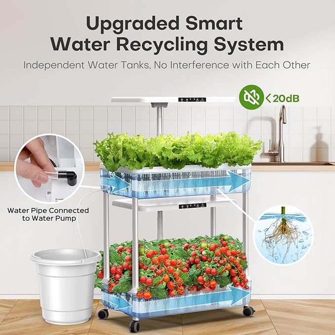 Ahopegarden Hydroponics Growing System Indoor Garden, 44 Pods Plant Herb Garden - Image 2