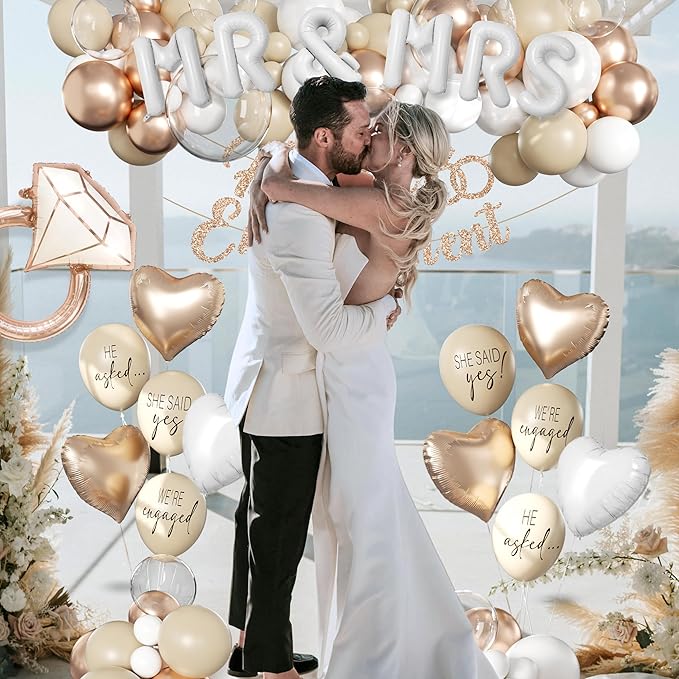 261 Pc Premium Engagement Party Decorations Kit – Elegant Mr. & Mrs. Wedding - Image 3