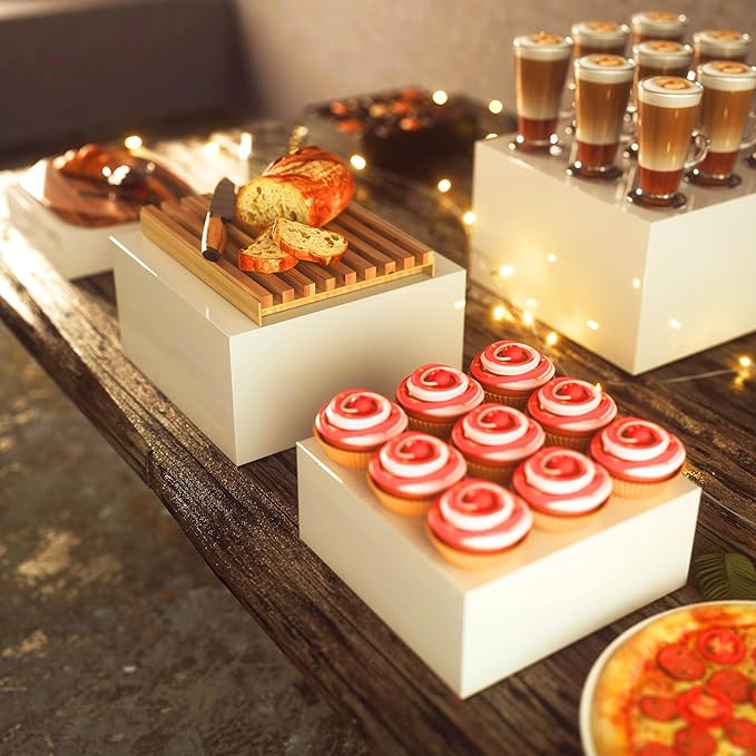 10” Large Buffet Risers with Mini Signs, Table Risers, Buffet Risers and Stands - Image 8