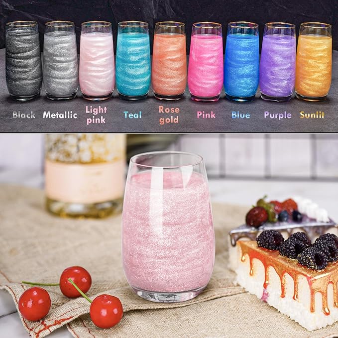 NiHome Edible Food-Grade Glimmer Powder Glitter Luster Dust Metallic Food - Image 3