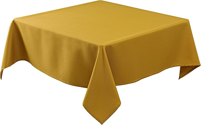Biscaynebay Textured Fabric Christmas Square Table Cloth 60x60 Inches, Wedding by Biscaynebay