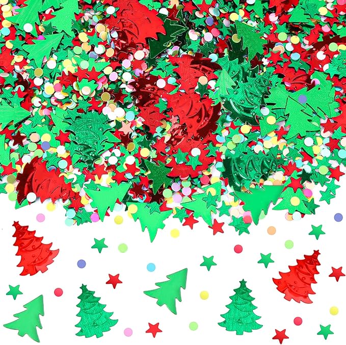 MARFOREVER Christmas Glitter Confetti, Tree Metallic Foil Confetti Party by MARFOREVER