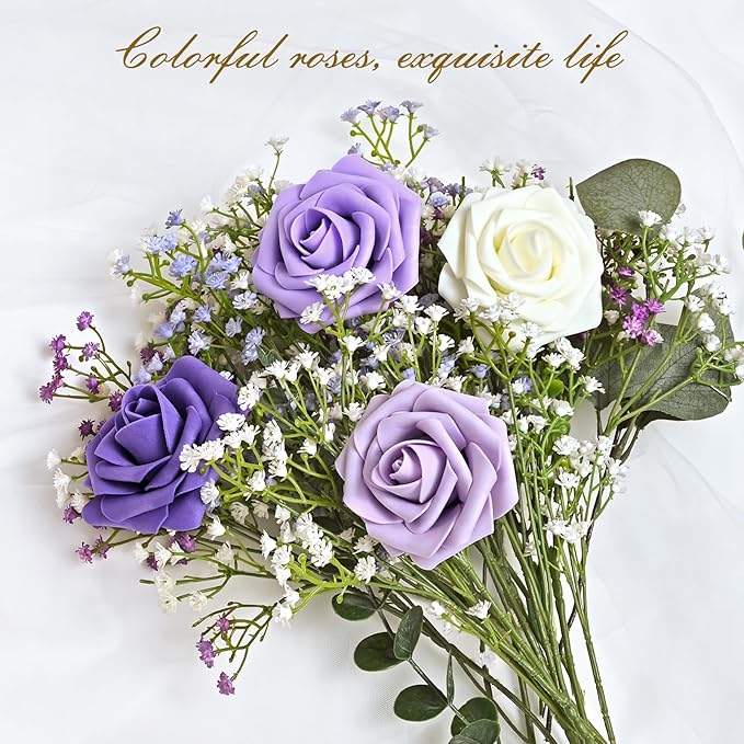 BLEUM CADE 16Pcs Artificial Flowers Fake Roses - Image 6