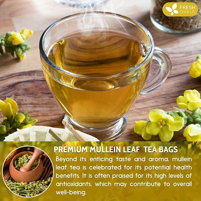 FreshDrinkUS, Premium 35 Mullein Leaf Tea Bags - Image 9