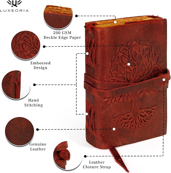 LUXEORIA Tree Of Life Leather Journal - Image 5