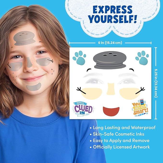 Blue’s Clues Costume Face Tattoos – Temporary Tattoo Set - Image 4