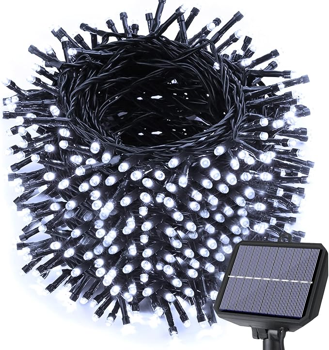 Toodour Solar Christmas Lights, 121ft 350 LED 8 Modes Outdoor Christmas String by Toodour