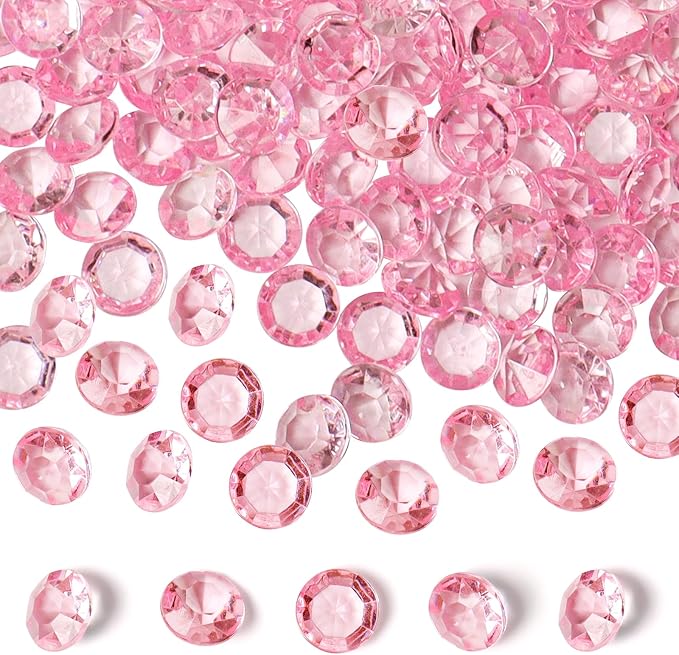 Acrylic Diamonds 10mm Clear Crystals Gems Table Scatter Gemstones by Verichy
