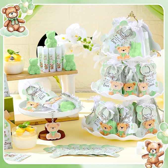 288 Baby Shower Favors Baby Shower Gifts Bulk Lip Balms Soaps Keychains Organza - Image 4
