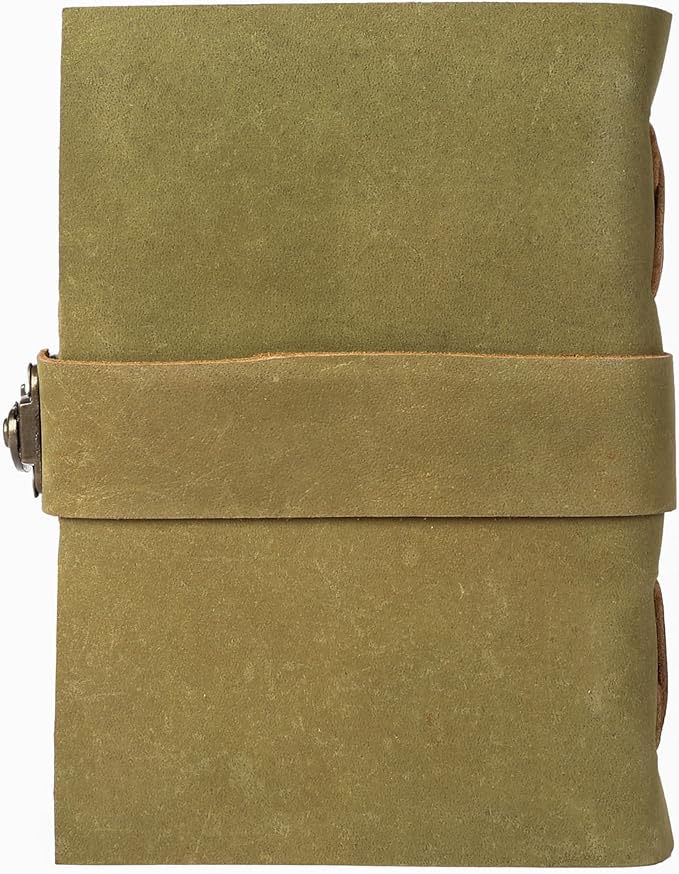 Vintage Leather Journal Handmade Buffalo Non-Refillable Deckle Edge Paper – - Image 5