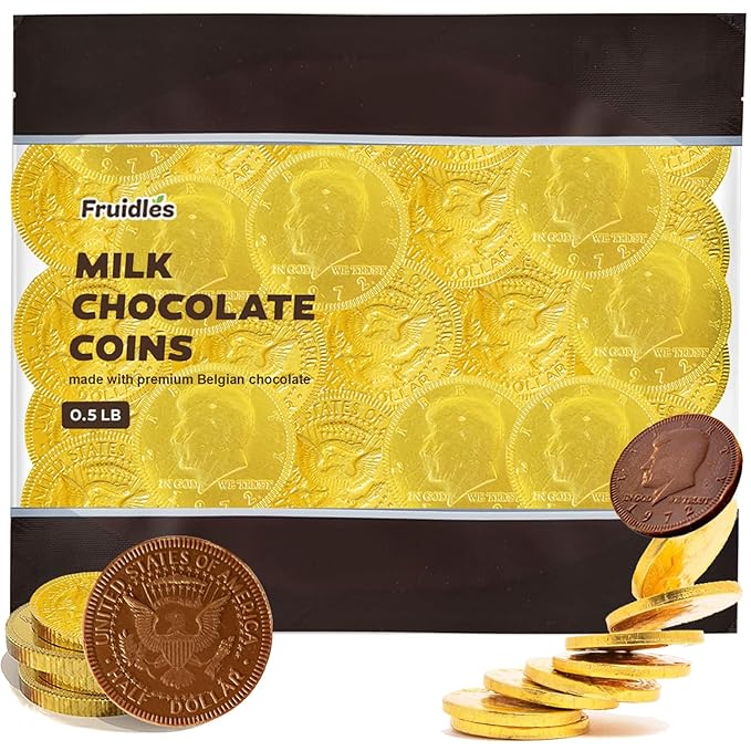 Milk Chocolate Coins, Made by Fruidles