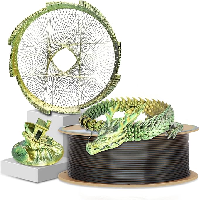YOUSU Silk PLA 3D Printer Filament, Tri-Color Coextrusion PLA Filament 1.75mm - Image 5