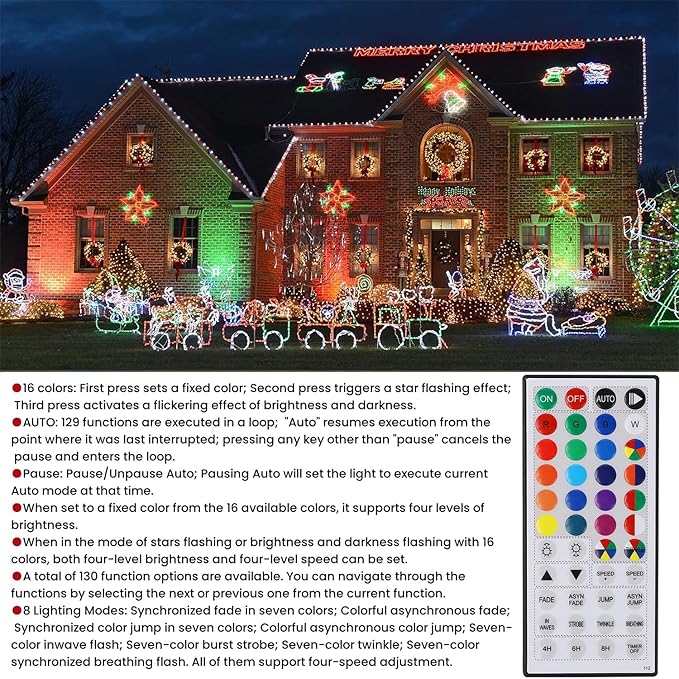 LJLNION 98.5ft Christmas Lights Color Changing - Image 9
