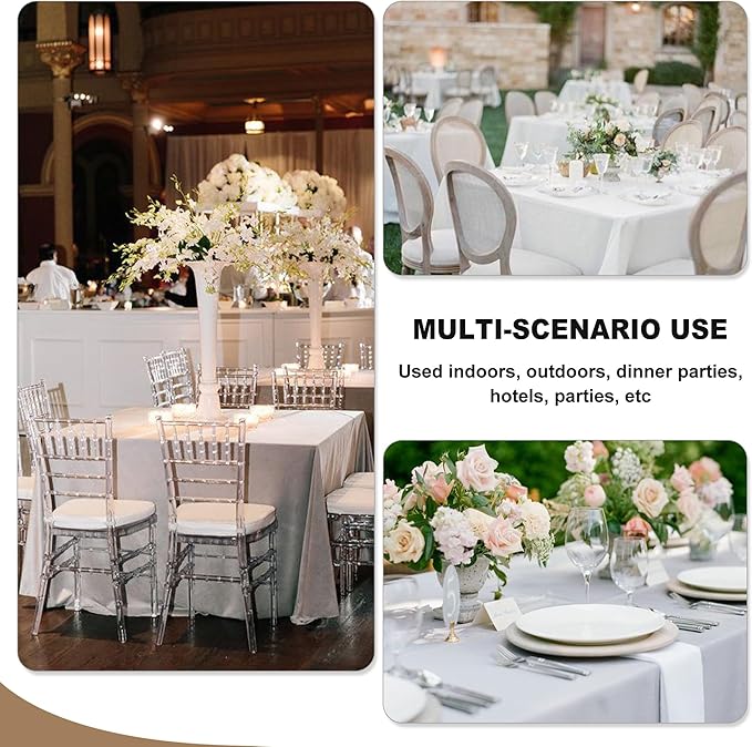 Fitable 6 Pack Black Square Tablecloths - Image 7