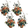 Ling's moment 17.5" Tall Standing Artificial Flowers Arrangements 4pcs Fall by LingsMoment