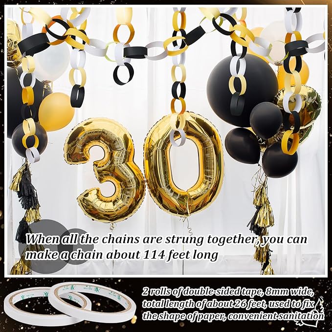 Lincia 600 Sheet Halloween Paper Chain Garland, Construction DIY Crafts Chain - Image 6