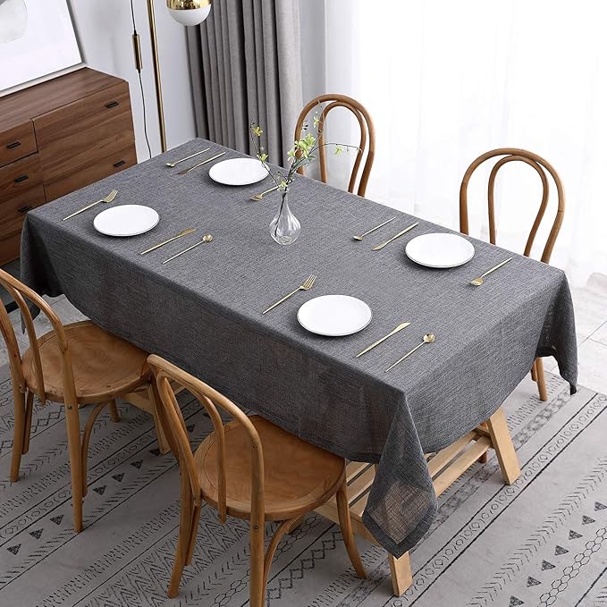 maxmill Flaxy Faux Linen Table Cloth by maxmill