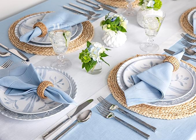 Solino Home Linen White Table Runner 132 Inches Long - Image 3