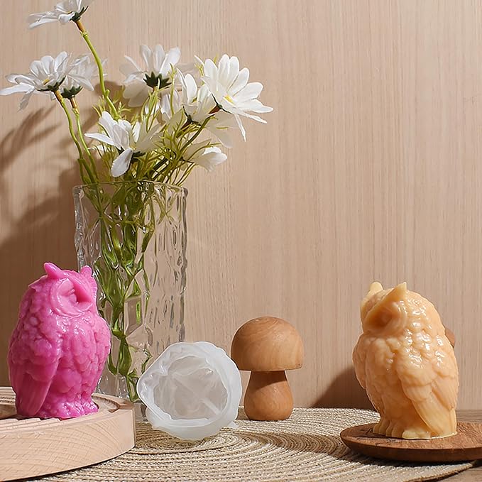 Animal & Owl Resin & Silicone Candle Mold Set - Image 5
