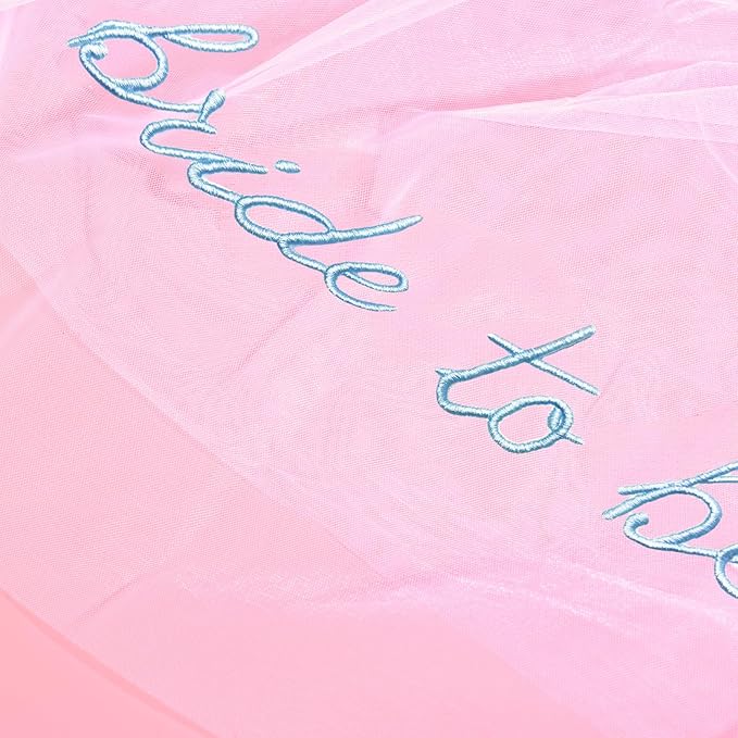 Bride To Be Embroidered Veil, Bride Veil - Image 6