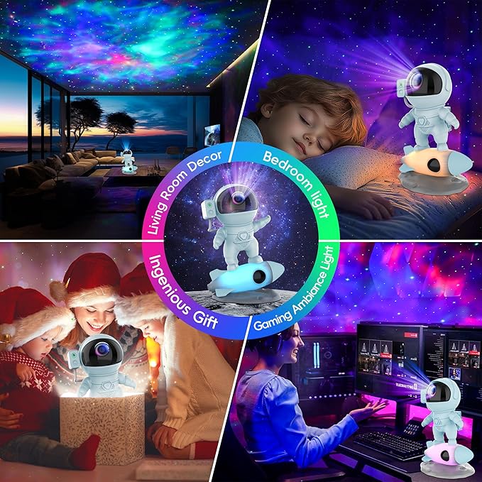 Astronaut Galaxy Projector, Star Projector Rocket Night Light - Image 6