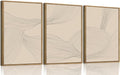 myusuar 3 Piece Large Modern Abstract Canvas Framed Wall Art by Unknown