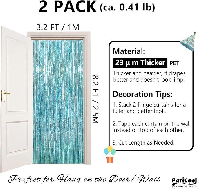 Light Blue Streamers Party Decorations - Image 2