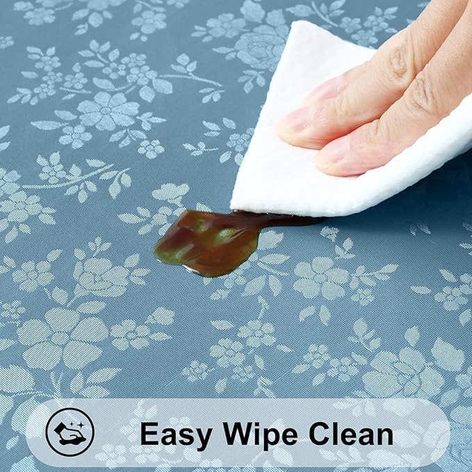Smiry Rectangle Table Cloth, Waterproof Heavy Duty Vinyl Tablecloths, Wipeable - Image 3