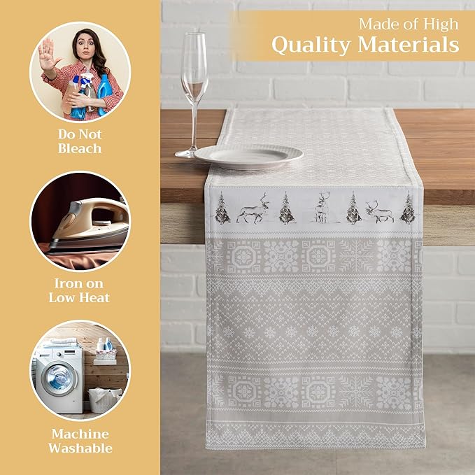 Maison d' Hermine Table Runner 100% Cotton Double Layer Table Runners 72 inches - Image 3