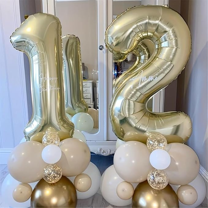 40 Inch Numbers 1 Light Gold Large Balloon Digital 1 - Image 6