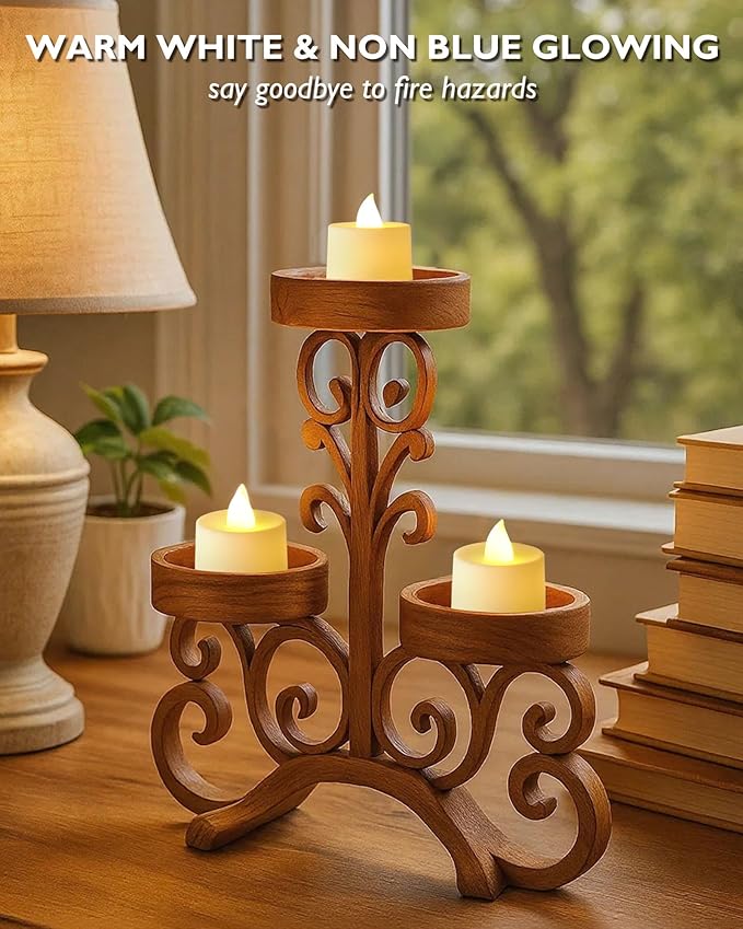 Amagic 12/24/50/100/150 Pack LED Tea Lights, Flameless Votive Candles, Battery - Image 6