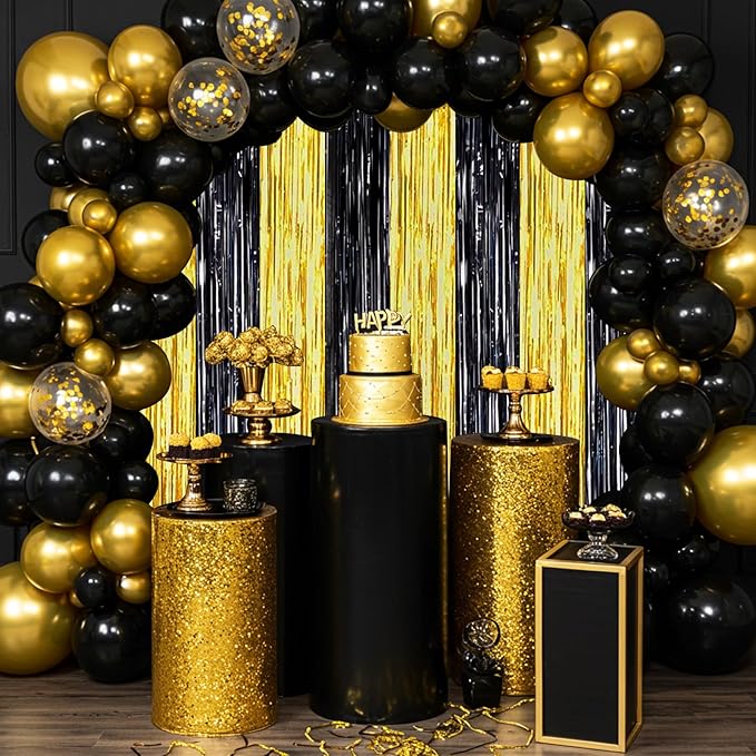 BEISHIDA 2Pcs Black Gold Door Streamers Congrats Grade 2025 Decoration Backdrop - Image 3