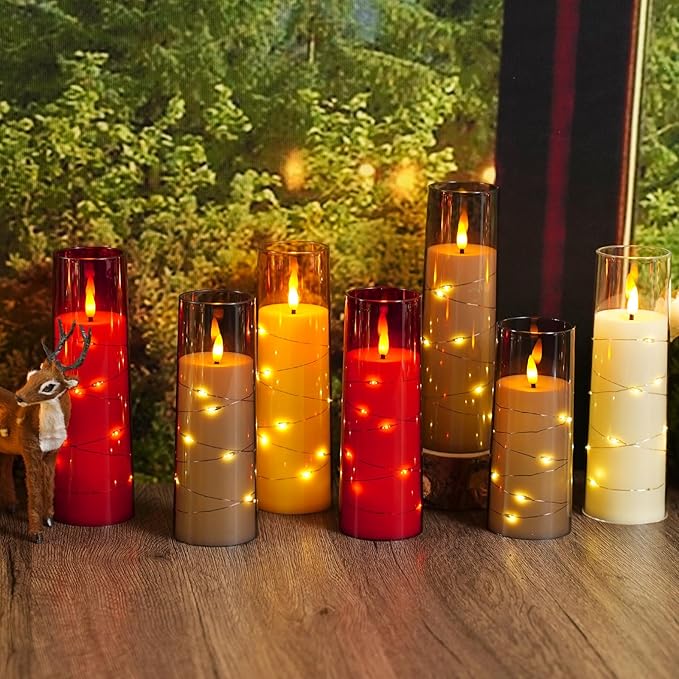 Flameless Candles with Embedded Star String - Image 6