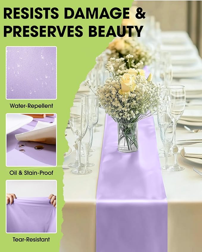 Pureegg Lilac Plastic Table Runners - Image 3