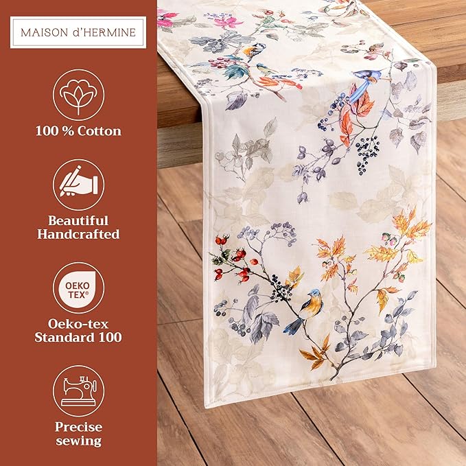 Maison d' Hermine Table Runner 100% Cotton Double Layer Table Runners 72 inches - Image 2