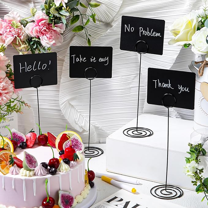 TecUnite 12 Pcs Mini Chalkboard Signs - Image 7