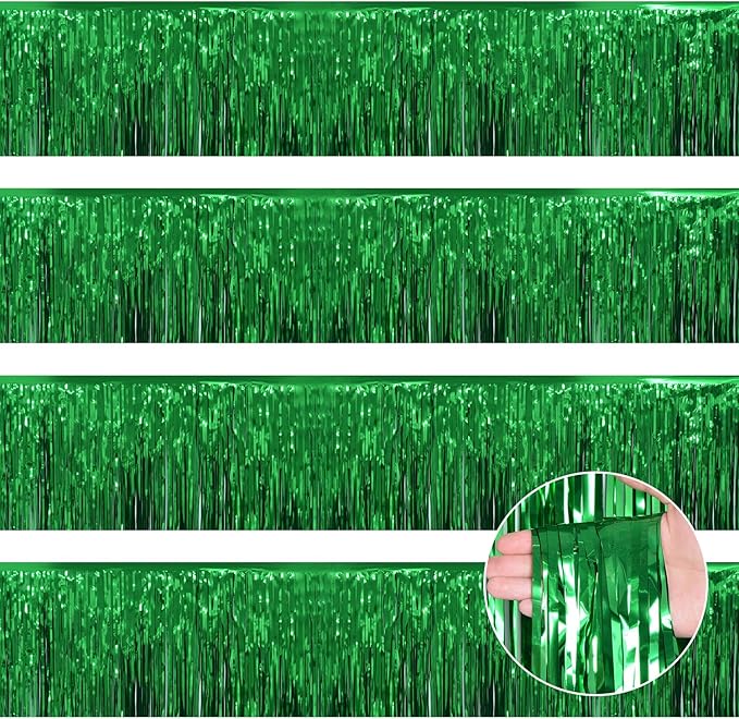 Green Christmas Decorations Tinsel Garland Parade Float Decorations by YUKL
