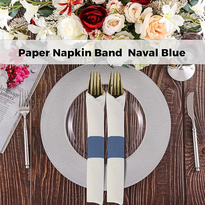 Germiwipe Paper Napkin Band Box of 500, Napkin Rings Self Adhesive - Image 6